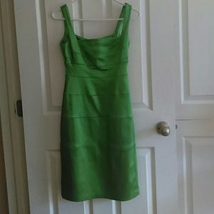 Green party dress.